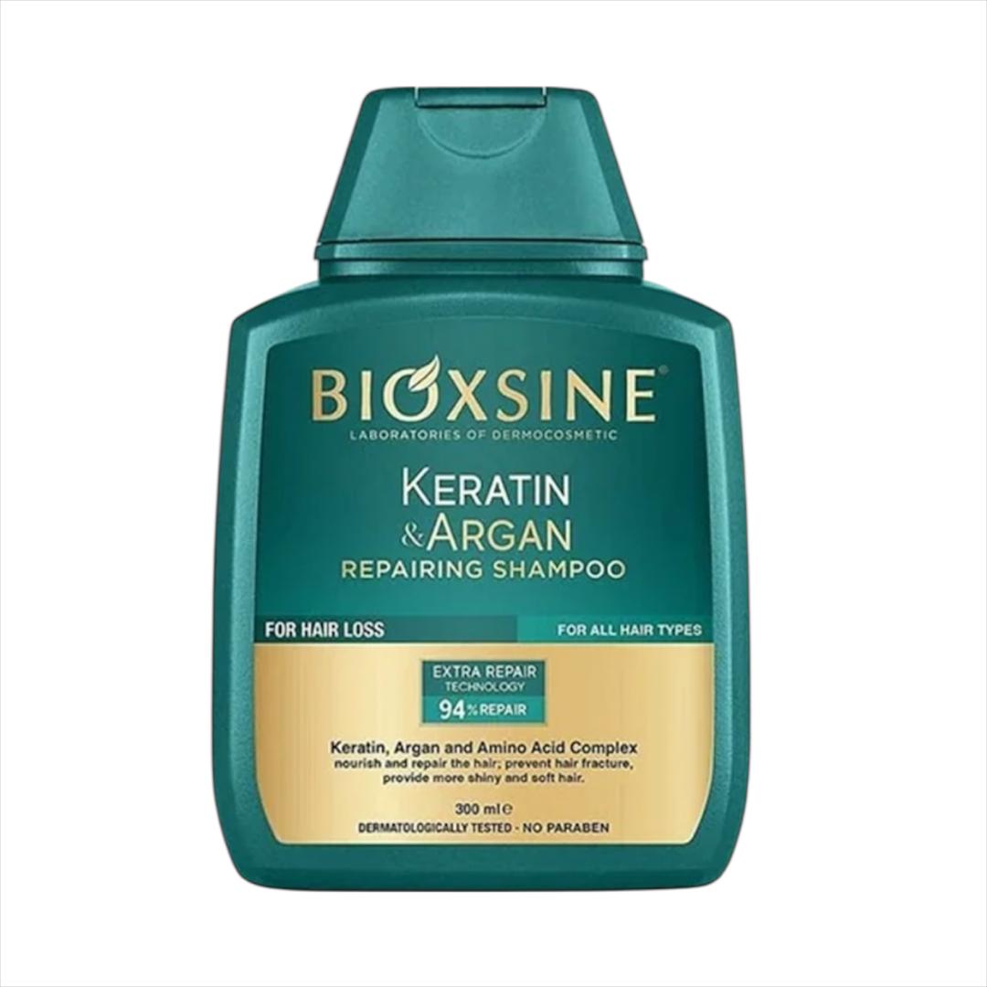 شامپو ترمیم کننده و ضد ریزش مو بیوکسین BIOXCIN حاوی آرگان و کراتین حجم