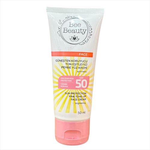 کرم ضدآفتاب تون آپ صورتی بی بیوتی Bee Beauty Pink Tone-Up Face Cream
