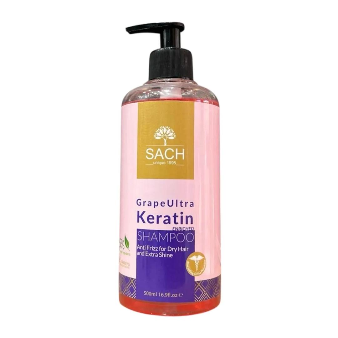 شامپو مغذی و ضد وز SACH مدل Grape Ultra Keratin